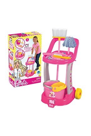 Barbie Temizlik Arabası - Ev Eşyaları Seti - Ev Oyuncakları Seti