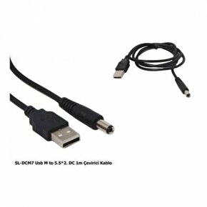 USB to 5.5*2.1mm  USB to 5.5x2.1mm Güç Kablosu Usb Power 120cm