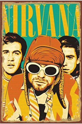 Nirvana Retro Ahşap Poster