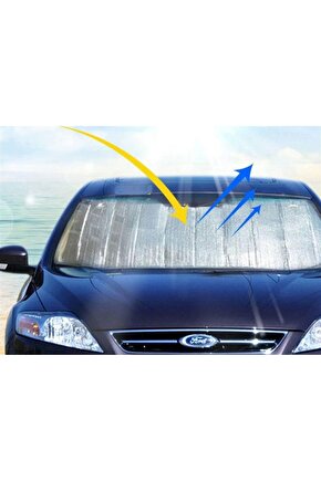 Balonlu Katlanabilir Parlak Araba Ön Cam Güneşlik 130*60