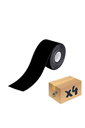 Vzn Kinesio Sport Tape – Sporcu Ağrı Bandı 5m X 5cm Siyah 4 Adet