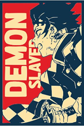 Demon Slayer Anime Retro Ahşap Poster 731