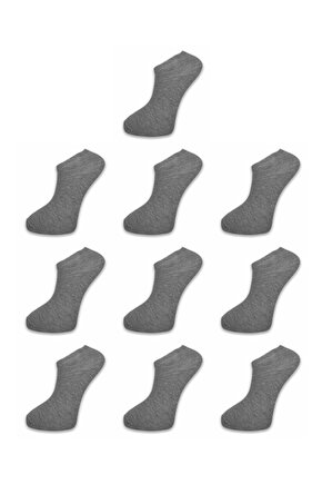 Erkek Gri Patik Çorap Seti 10lu