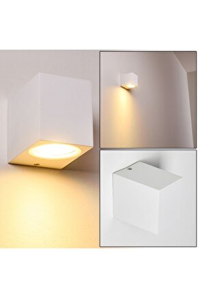 Tek Yönlü Iç - Dış Mekan Beyaz Işık Ledli Dekoratif Modern Aplik