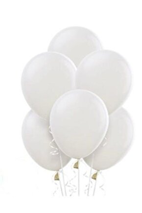 Beyaz Pastel Balon 12  inç 25 Adet