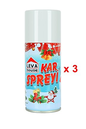 3 Adet 150 ml Leva Kar Spreyi Yılbaşı Dekor