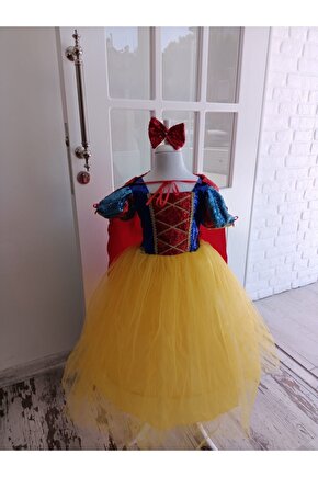 Çocuk Sarı Pamuk Prenses Kostüm Seti 2 -12 Yas