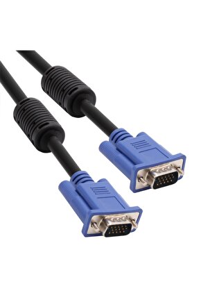 Cg341Ad 10.0 Mavi Konnektör Siyah 10Mt Vga M Vga M Kablo  Vcom
