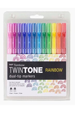 Twintone 12li Çift Taraflı Markör - Rainbow