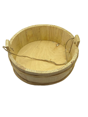 Yuvarlak Ahşap Çok Amaçlı Ham Kutu 20x6,5 CM 