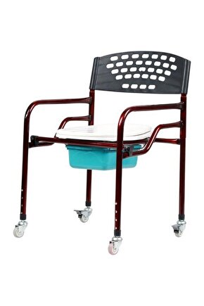 Katlanır Tekerlekli Klozet Yükseltici Tuvalet Sandalyesi