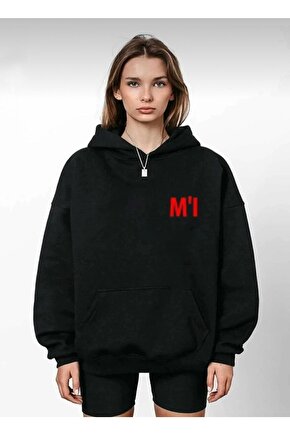 Oversize Siyah I’m Faılıng Kapşonlu Hoodie Sweatshirt