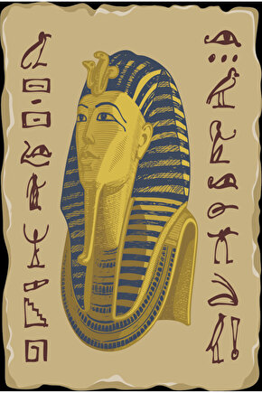 antik mısır tanrıları sfenks mitolojik ikonlar retro ahşap poster