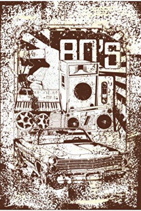 80ler Temalı Retro Ahşap Poster