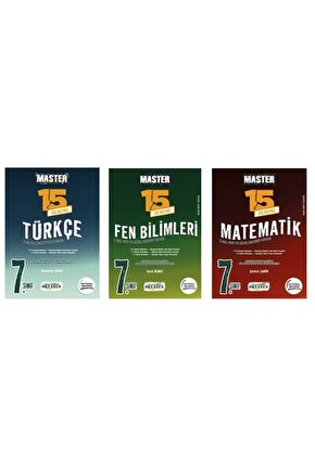 7. Sınıf Master Türkçe -matematik -fen Bilimleri 15 Deneme 3 Set