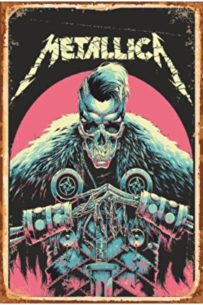 Metallica Albüm Retro Ahşap Poster
