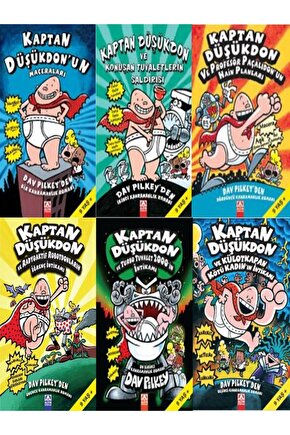 DAV PILKEYDEN KAPTAN DÜŞÜKDONUN MACERALARINDAN OLUŞAN TOPLAM 6 KİTAP SET