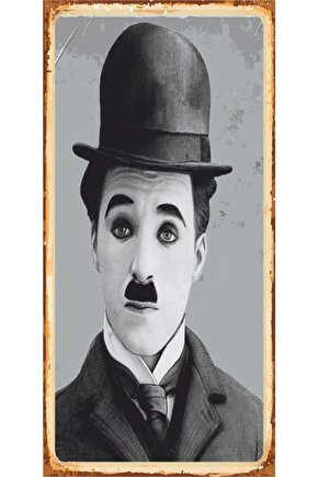 Charlie Chaplin Mini Retro Ahşap Poster