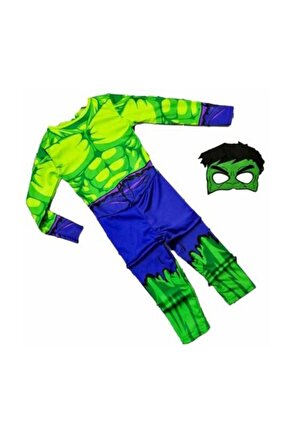 Hulk Çocuk Kostümü - Hawk -yeşil Dev Hulk Adam Çocuk Kostümü