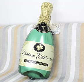 DEV BOY BRİDE TO BE  şampanya Şişesi Yeşil Folyo Balon 93 X 48 Cm 1 ADET