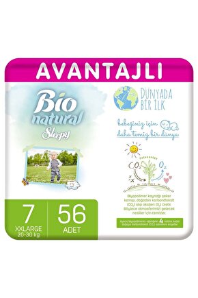 Bio Natural Avantajlı Bebek Bezi 7 Numara Xxlarge 56 Adet