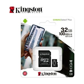 Kingston 32GB Micro SD Hafıza Kartı Canvas Select C10 U1 100MBs SDCS2