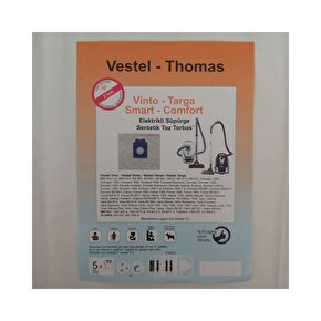 Ermiya Vestel Vinto Targa Elektirikli Süpürge  Bez Kumaş Toz Torbası Adet  Seçiniz -10-15-20-25-30 Adet