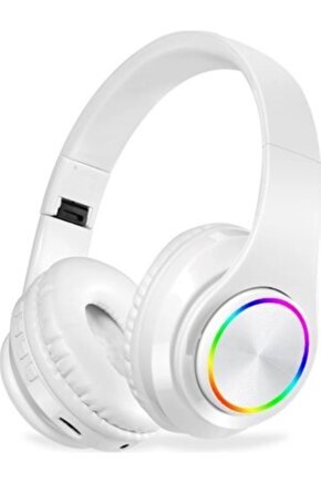 Led Işıklı Mikrofonlu Bluetooth Kulaklık Katlanabilir Kablosuz Kulaklık