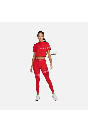 Pro Dri-Fit Mid-Rise Full-Length Graphic Training Kadın Tayt Kırmızı
