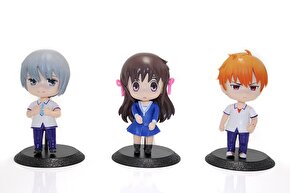 Silikon Anime Figür 3’lü Set Dekoratif Hediyelik