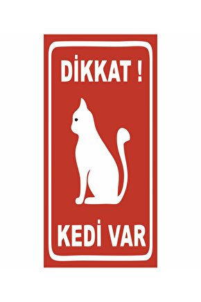 dikkat kedi var uyarı levhası ev dekorasyon tablo mini retro ahşap poster