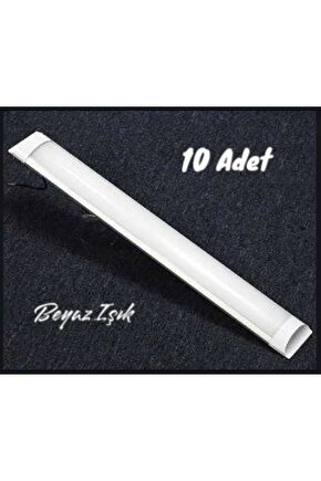 10 Adet, 36 Watt, 120 Cm, Ultra Kaliteli, Beyaz Işık, 6500 Kelvin Led Bant Armatür, 10lu Paket