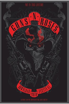 Guns N Roses -6 Müzik Grubu Retro Ahşap Poster