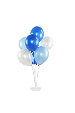 Balon Standı Mavi Beyaz Lacivert Ayaklı