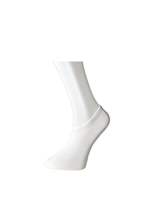 Beyaz Erkek Görünmez Çorap 12 Çift