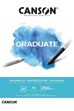 Graduate Watercolor A5 250gr 20yp Sulu Boya Blok