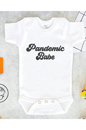 Pandemic Babe Baskılı Bebek Zıbını - Pandemi Bebeği