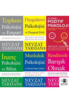 Nevzat Tarhan 6 Kitap Set 10 Adımda Pozitif Psikoloji-kendinizle Barışık Olmak-stres-empati-duygusal