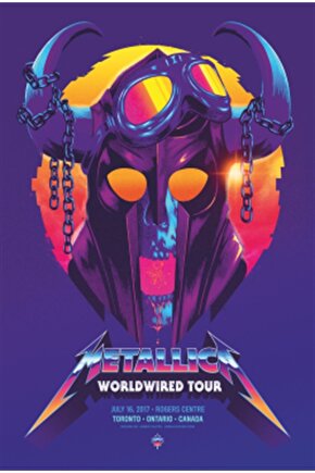 Metallica Dünya Turu Afişi Retro Ahşap Poster