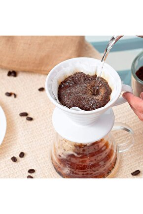 V60 Filtre Kahve Demleme Seti  Pour Over Dripper Set