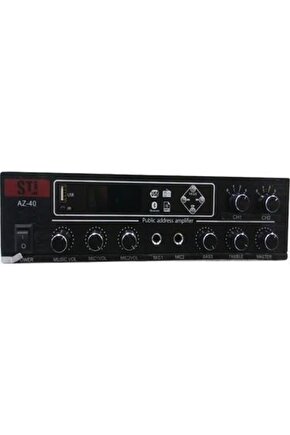 Az-40 160 w Stereo Mixer Amfi 100v Trafolu