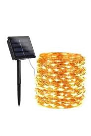 10 Mt Güneş Enerjili Solar Peri Led Işık Dekoratif Bahçe Kamp Aydınlatma