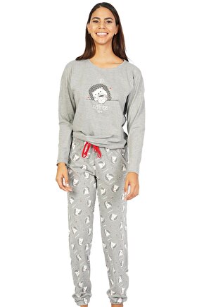 Düşük Omuzlu Uzun Kol Belı Pijama Takım
, 104175