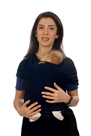 Lacivert Bebek Taşıma Şalı Esnek Wrap Sling