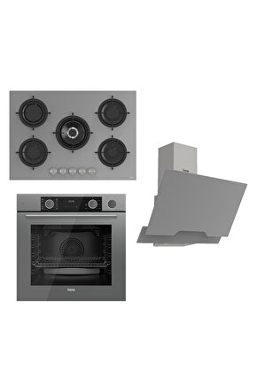 Steamart&fryart Serisi Buharlı Pişirme Gri Set (rs038 + Xe64cpr +d065 )