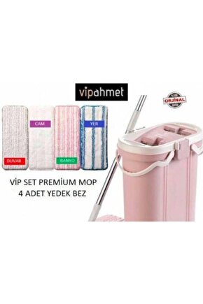 Premium Mop + 4 Adet Yedek Bez