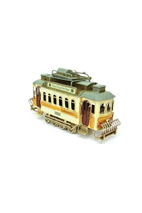 Dekoratif Metal Tramvay Çerçeveli Biblo