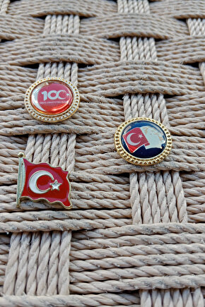 3lu Ataturk Kabartmali Resimli Imzali