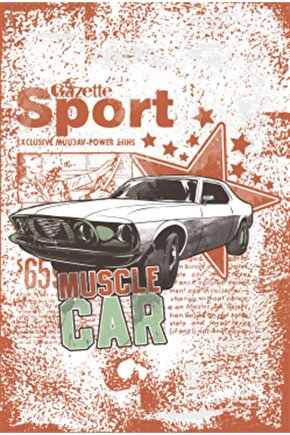 Klasik Spor Araba Retro Ahşap Poster