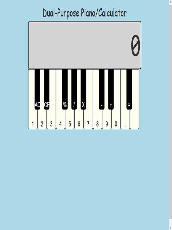 Dual-Purpose PianoCalculator